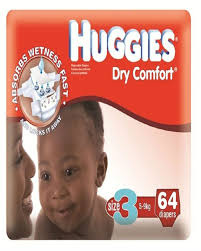 Huggies Dry Comfort Size 3 5-9Kg 64 Pieces